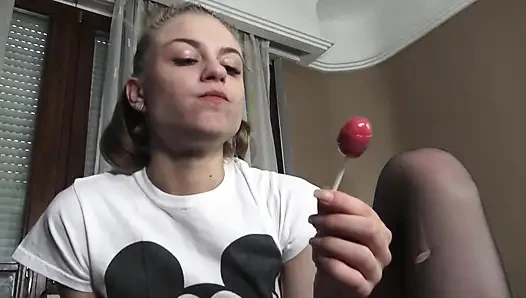 Kinky Fetish Naughty brat girl bubble gum l oli teasing!