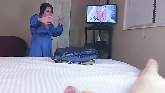 Step-mom Taboo Blowjob JOI Facial POV
