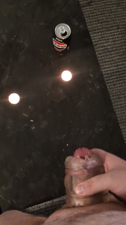 Cum shot over table