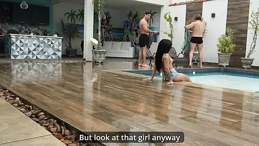 This Horny Bitch Didn't Refuse Two Cocks at Once