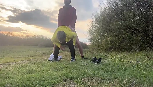 The Anal Granny Outdoors!!!