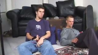 Straight punks toyplaying with dildo while wanking