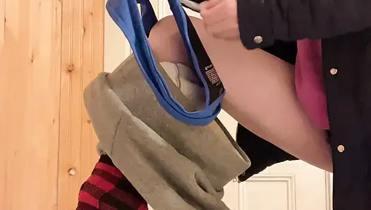 wipe clean pussy after pee amazing feel