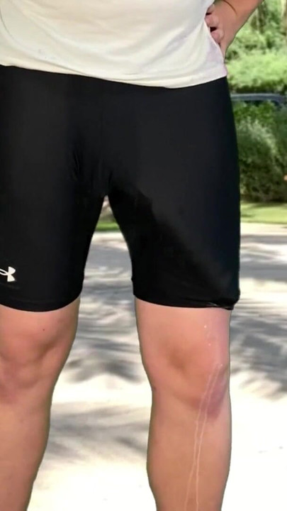 Iconic moment from "Huge cock cyclist risky cumshot in public park"