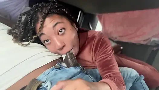 Fuck a Fan Pick Me up in His Truck Slurp on His Big Black Dick Like a Professional Street Hoe