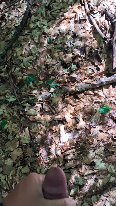 Horny pissed in the forest