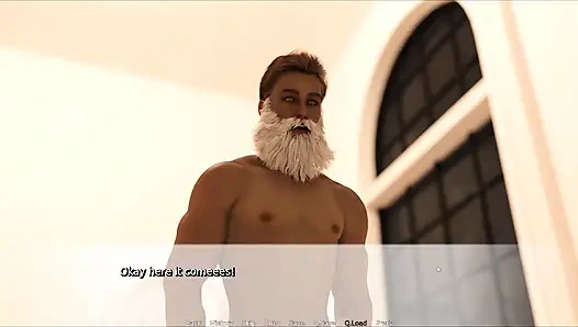 Santa Claus Fucking Three Stepsister's Pussy In A Row Foursome Sex