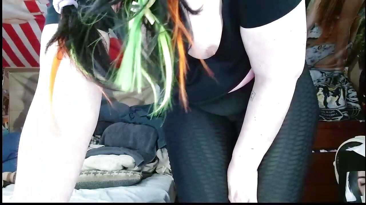 fat caged sissy shaking his BBW body