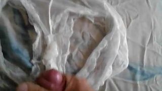 Cumming on lodger's white lacy panties