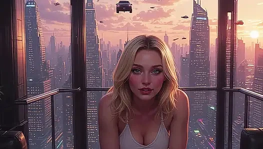 Cloud Level Olivia in the Future Suggestive Teasing showing her Ample Cleavage Part 2