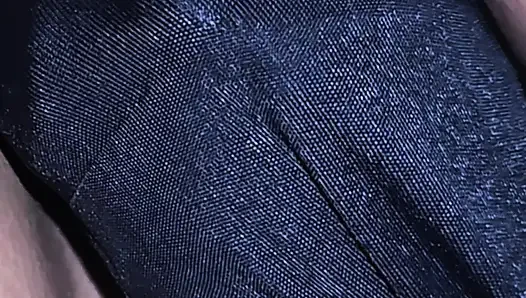 Stranger Cums Hard Inside Her Panties Under Skirt on Subway Train