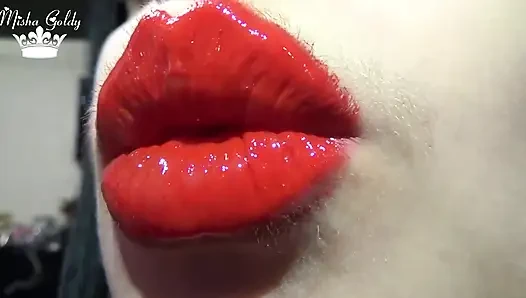 JOI bibir merah & lipstik