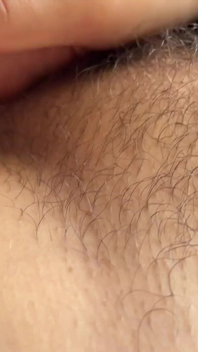 I'm filming myself on my phone while I masturbate my hairy pussy. | Clip 1