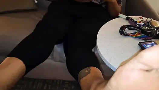 House Guest Gets Her Feet Munched N Sucked on