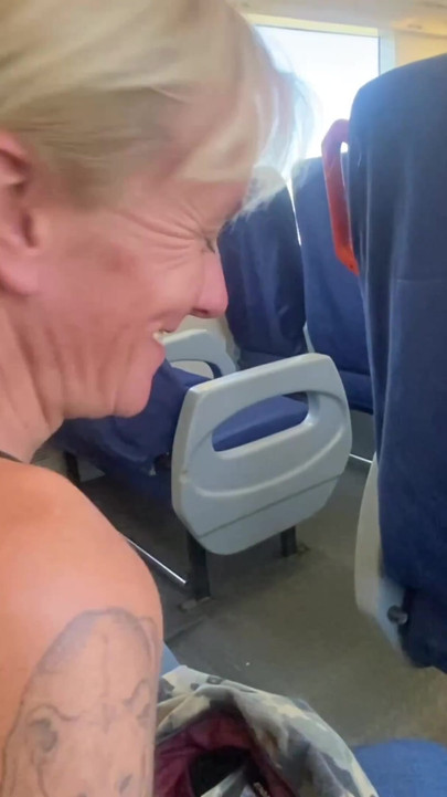Memorable moment from "ACCIDENTAL SEX ON THE TRAIN - HANDJOB AND CUMSHOT WITH AMATEUR MILF"