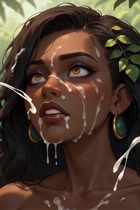 Η καυτή θεά με σκουρόχρωμες αποχρώσεις κοσμεί τη ζούγκλα - πανηγυρική XXX!