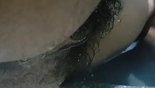 Hot Wife Big Pussy Standing Up On Water, Homemade Sex & Hairy Pussy Close up Carrying