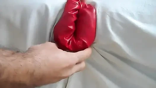 Deri ceket ve çanta sikiliyor