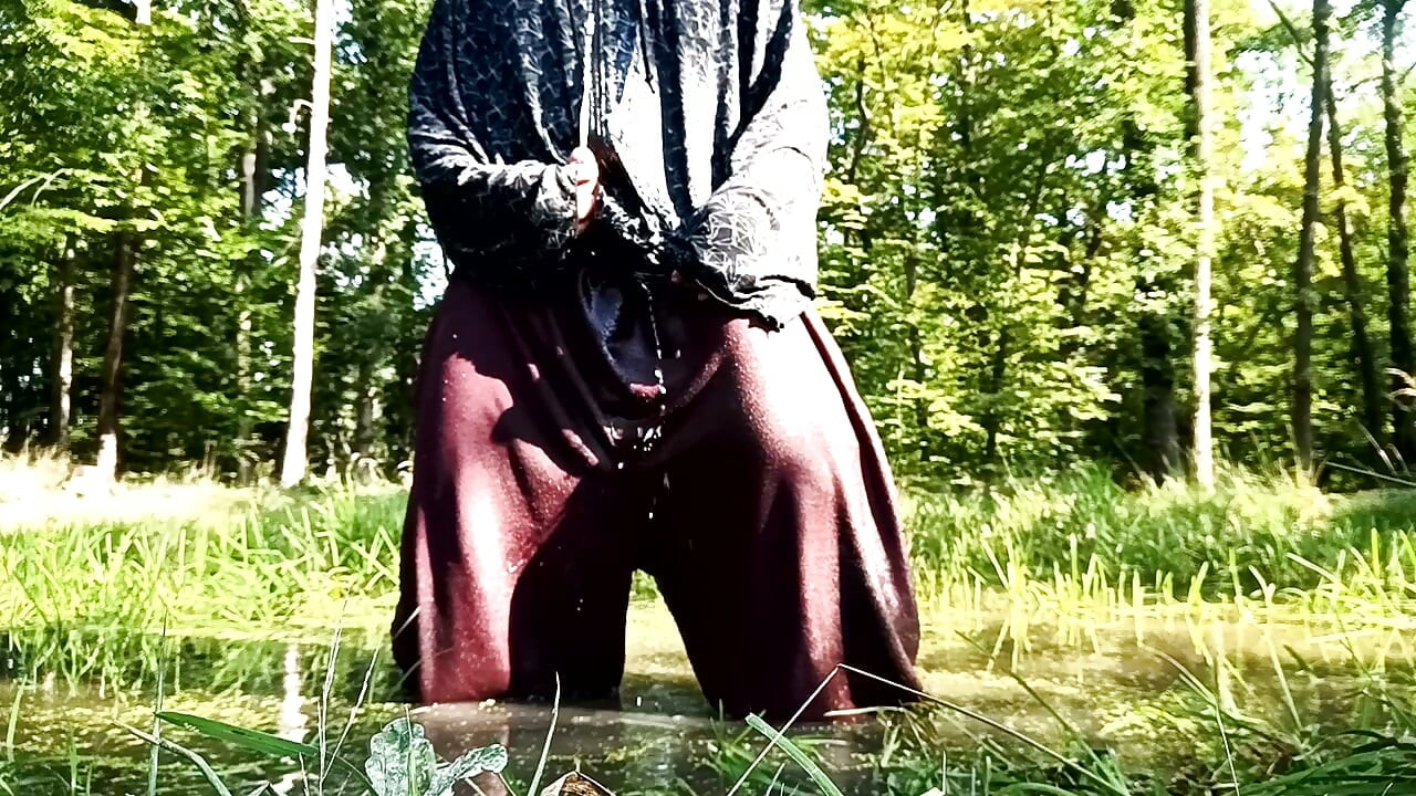 Soaking old sweatpants