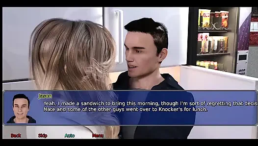 Istri kantor #2 Simon terus mencari rok Stacy.