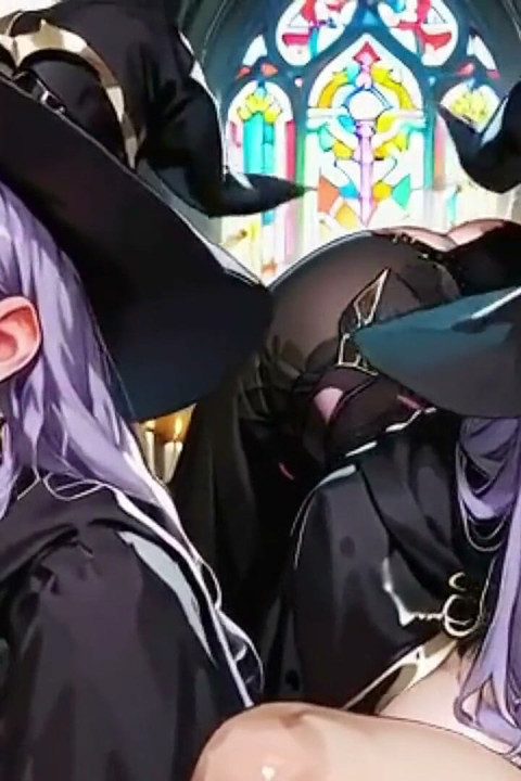 Two Trans Witches Perform Oral Sex and a Very Wet and Deep 69. Animation Hentai Trans.