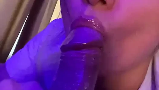 Cozy home blow job on a cold autumn evening