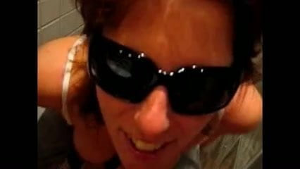 Big spurts on sunglasses
