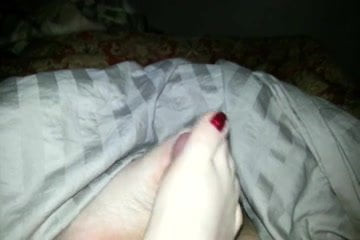 Footjob from wife