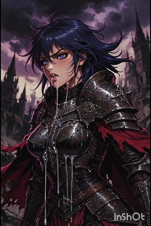 Heroic DARK Fantasy Warrior, Anime Ai generated