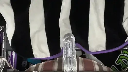 Pounding Miss Pinky open view of my thrust machine