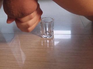 Cum in the glass