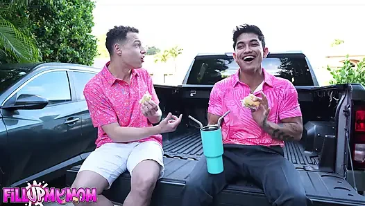 FILL UP MY MOM - Lonely MILFs Share a Couple of MotherFuckers