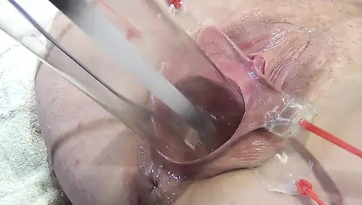 10 Far Spread Pussy, крупный план, секс с лампой 1000 ватт