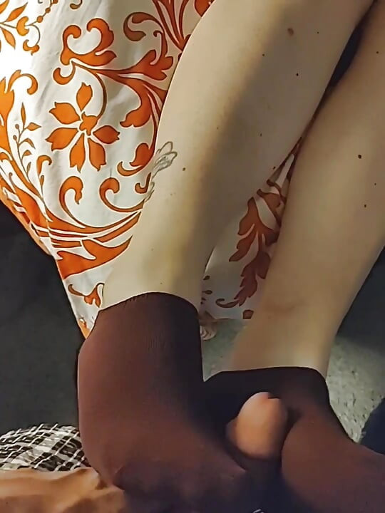Naughty White Nike Sockjob Sock Handjob & Dark Purple Sock Footjob