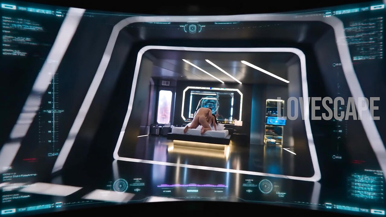 Gratis bruk av asiatisk doggystyle i Cyberpunk Room (AI)