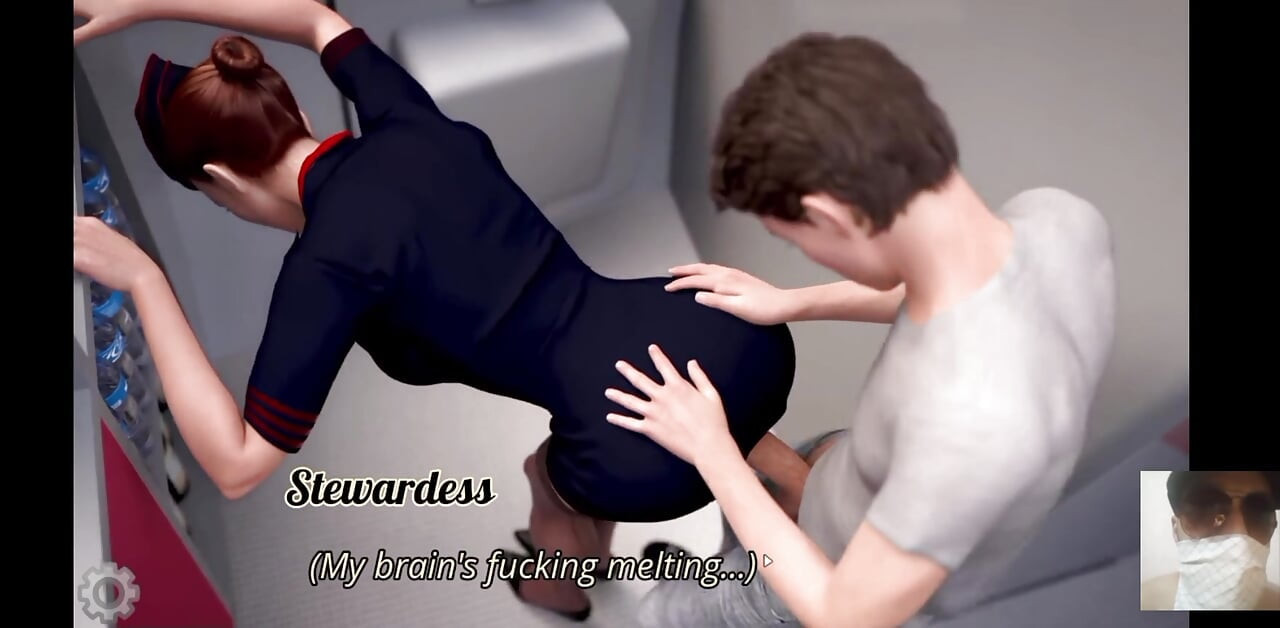 AIR HOSTESS ACCIDENTALLY CAME IN TOILET AND SAW MY BIG DICK. THEN I FUCK HER ON THE PLANE.MCR PART-2