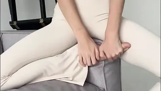 perfect home yoga - ass in tight leggings - sexy goddess