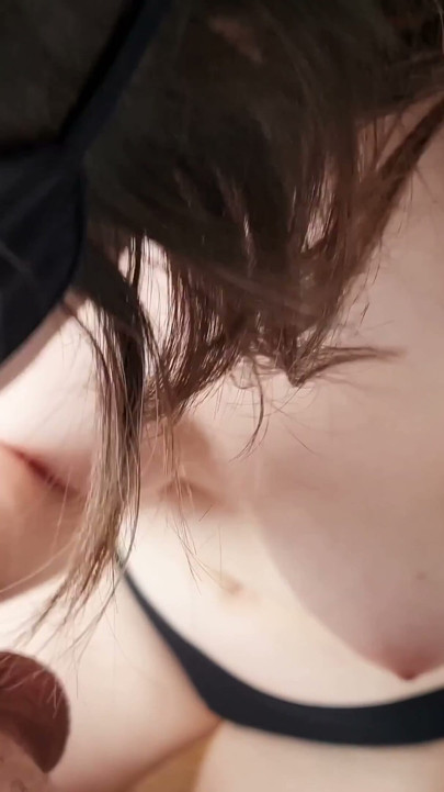 Hot POV Blowjob And Huge Cum On Body! Real Couple | Clip 1