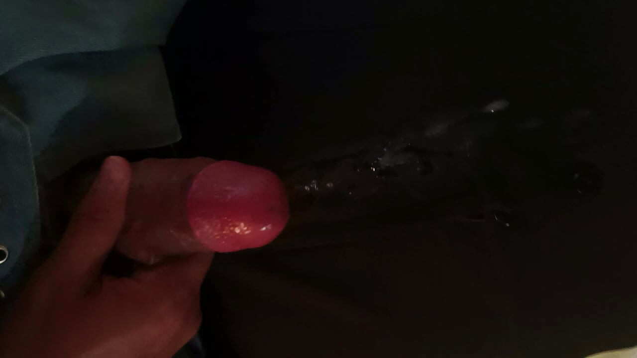 Cum cumshot on my girlfriend's skirt