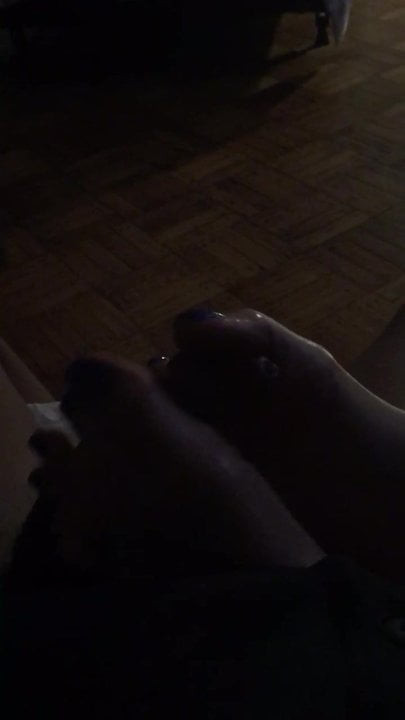 Foot model footjob