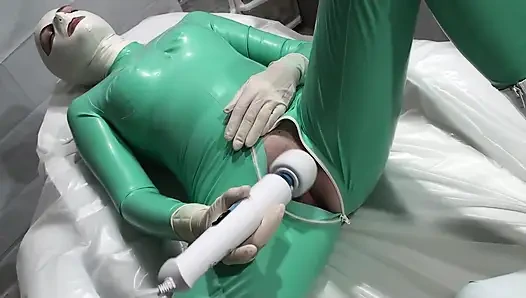 Latex Danielle relaxing in the ambulance