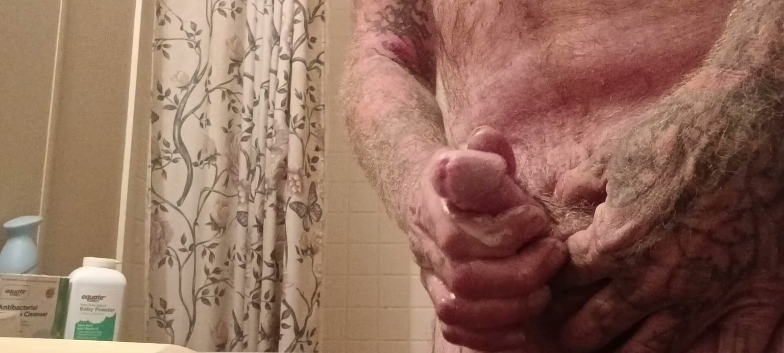 Daddy edging my hard cock for a naughty baby girl