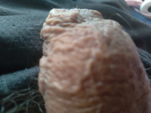 The boy gets excited watching his huge penis