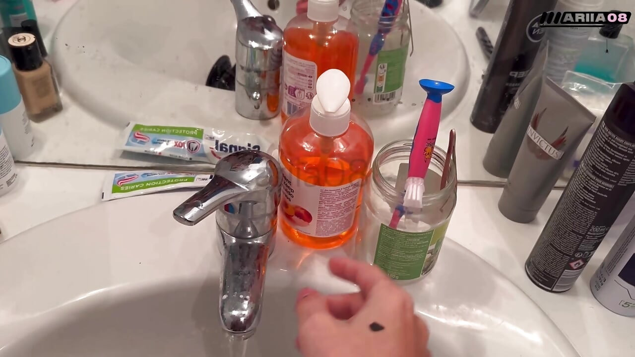 Petite French Goth Test a Double Ass and Pussy Dildo