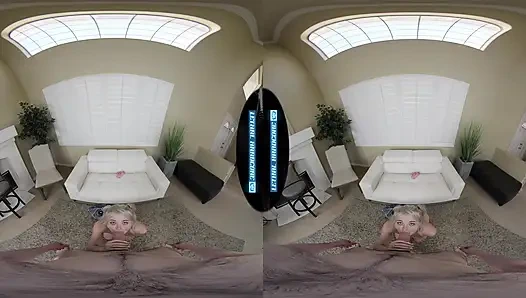 Ölümcül sert sanal gerçeklik - sevimli üniversiteli sarışın erkek arkadaşını yarağınla aldatıyor