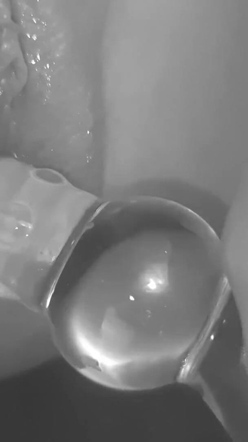 Beautiful Girl WIth Pink Nails Masturbates With Glass Dildo! | Clip 3