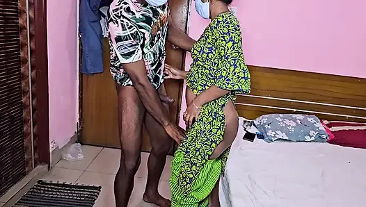 Indian sexy wife cheated on her husband and got hard by her
