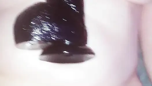 Hot wet milf, piglet has fun with a monster dildo, gets stuffed deep