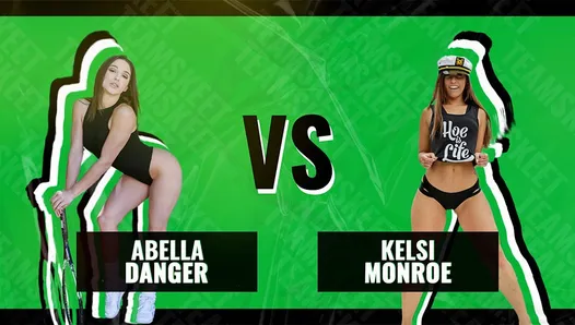 TeamSkeet - Битва крошек - Abella Danger и Kelsi Monroe - лучший трофей с большой подпрыгивающей попкой