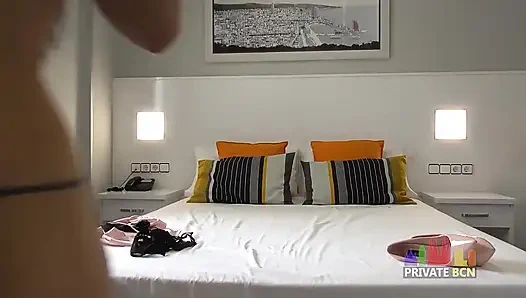 Sex and footjob with my new hot host